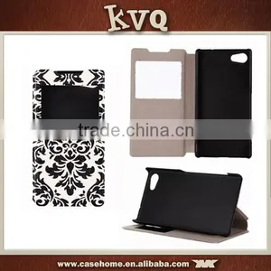 Painted PU Leather Case Cover For Sony Xperia Z5 Compact Premium thumbnail-3