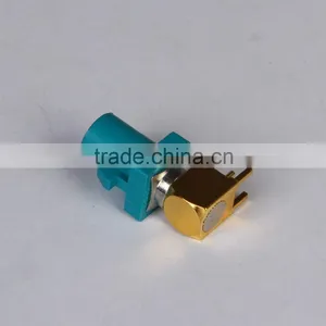 Fakra "Z" Plug Male PCB Right Angle RA Waterblue /5021 Neutral Coding thumbnail-3