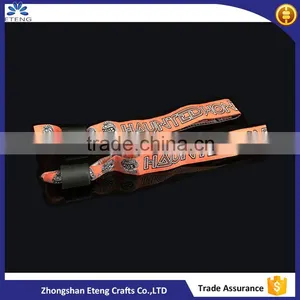 Promotion Custom Festival/Event /Occasion /Exhibits/Sport Events Woven Fabric Wristband Quality Choice thumbnail-1
