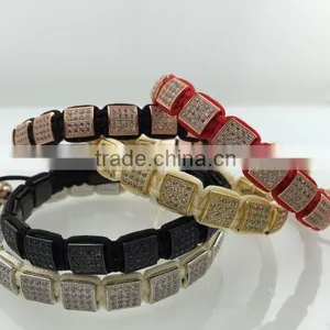 Latest Fashion Square Diamonds Rope Bangle Bracelet for Men thumbnail-5