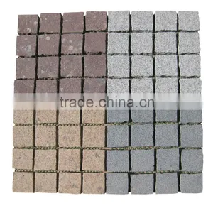 Cheap Price Paving Stone, Natural Stone Paver, Cobble Stone on Net, Paving Stone With Mesh thumbnail-4