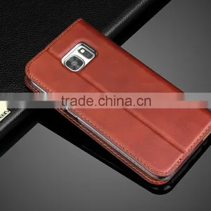 SSZ Luxury Oil Wax Grain Leather Case for Samsung Galaxy s7 Wallet Holder Case With Card Slot for s7 thumbnail-2