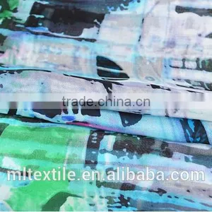 Indian Printed Silk Chiffon Fabric Textile thumbnail-3