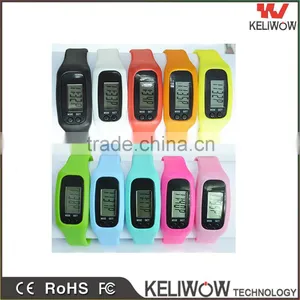 Keliwow High Quality Health Watch, Gift Silicon Watch With 3D Pedometer Calorie Watch Silicone Bracelet thumbnail-1