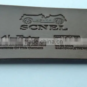 Custom Debossed Brown Branded Leather Patch thumbnail-1