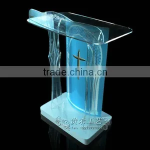 Factory Price Clear Acrylic Church Pulpit Modern Plexiglass Church Pulpit Supplier's Choice thumbnail-1