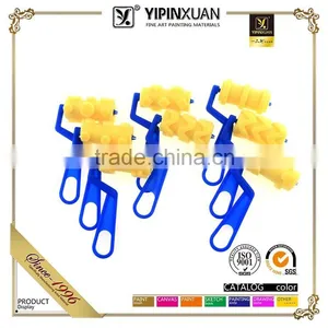 Plastic Handle Sponge Soft Checkered Pattern Designer Paint Rollers thumbnail-1