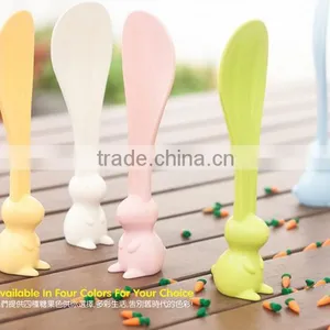 J180 Funny Little Rabbit Colorful Spoons Rice Spoon thumbnail-4