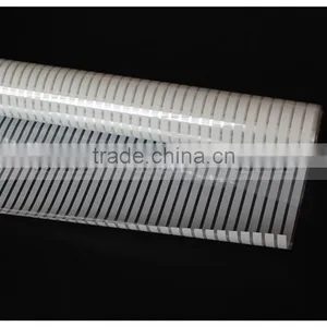 White Stripe Gradual Decorative Stained Glass Window Film thumbnail-4