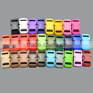3/8" Webbing Colorful Curve Contoured Side Release Buckle Plastic Buckle for Paracord Bracelet thumbnail-6