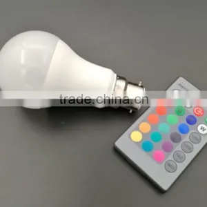 2016 New Product E27 B22 Energy Conservation High Power Colorful Rgb &RGBW Led Bulb With ir Remote thumbnail-1