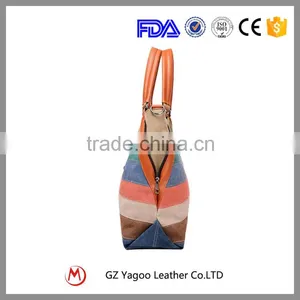 Customized High Quality Stripe Beach Canvas Tote Bag / Cross Body Hobo Bag Quality Choice Most Popular thumbnail-5