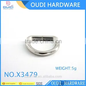 Shiny Nickel D Ring Bag Parts Making Accessories Wholesale In Guangzhou OUDI Factory For Bag Decoration thumbnail-5