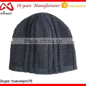 OEM Factory 2016 Fashion Polyester Stripe Hip Hop Hats Winter Beanie Hat Knit thumbnail-4