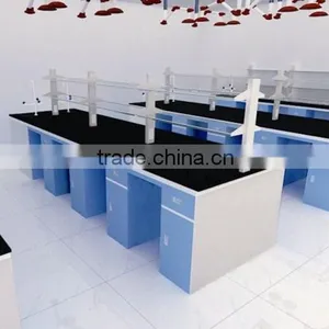 With Reagent Rack and Sink Galvanized Steel Lab Bench thumbnail-6