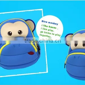 School Bag With Cute Monkey Design Backpack Kids Boys Children Backpack Two Strap thumbnail-2