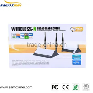 150Mbps High Speed 2km Wireless Range 802.11n/b/g Adsl Modem Wifi Router 4 Ethernet LAN Ports thumbnail-1