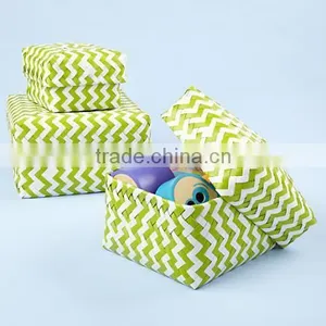 Zigzag Plastic Woven Basket, Set of 3 thumbnail-4