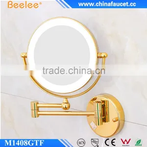 Beelee Golden 8'' Two Way Mirror Magnifying Adjustable Wall Mirror thumbnail-1