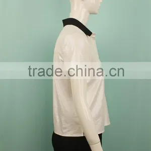 2016 Latest Fabric Rib Neckline Polo Shirt Women Shirt Clothing thumbnail-2