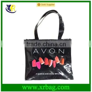 Fashion Easily Women Black PU Handbag With Logo Print thumbnail-2