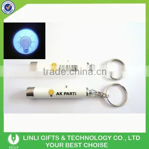 Hot Sale Customized Projection Flashlight Keychain thumbnail-4