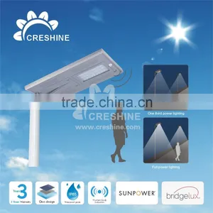 Development Trend Photocell Energy Saving 60W Smart LED Solar Street Lamp All in One With Battery and Controller for 2 Years thumbnail-1