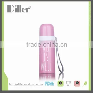 Wholesale China Fashion English Word Bullet Vacuum Flask With Plastic Cup thumbnail-4