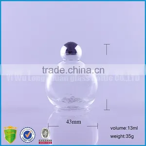 Clear Round Empty Liquid Glass Bottles 13ml With Child Proof Cap thumbnail-2