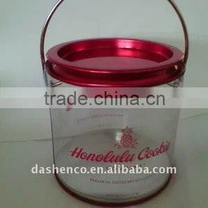 Round Tin Gift Box With Clear Window thumbnail-1