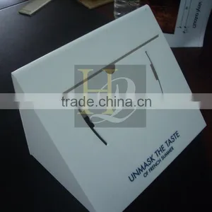 2016 New Design Custom White Acrylic Display Box With Mask Display Stand thumbnail-3