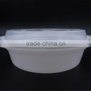 650ml Dispoable Oval Packaging Plastic Bowl Food Packaging Containers With Lid thumbnail-1