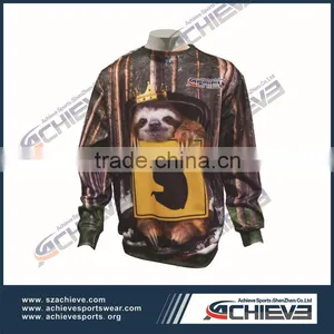 Cheap Wholesale Custom All Over Full Print Sweatshirt Custom Plain Sweater thumbnail-1