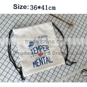 Wholesale Top Quality Custom Printing Canvas Drawstring Bag thumbnail-2