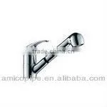 Deck Mounted Single Hole Brass Chrome Plated Kitchen Sink Mixer thumbnail-1