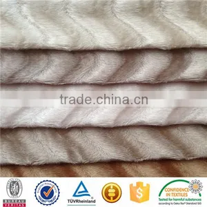 100 Polyester Grey Brushed Short Velour Fabric thumbnail-1