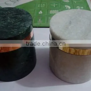 Marble Canister With Brass thumbnail-4