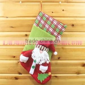 Cheaper and High Quality Xmas Decoration Santa Snowman Christmas Stocking Wholesale thumbnail-2