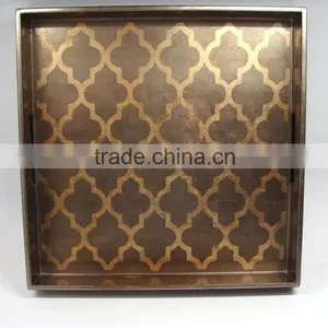 Best Selling Eco -friendly Square Lacquer Serving Tray Table Made in Vietnam thumbnail-1