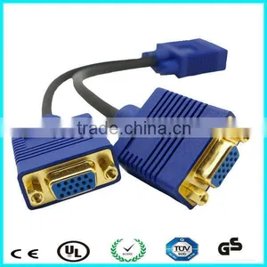 2 in 1 Out Vga Male to 2 Vga Female Splitter y Cable thumbnail-4