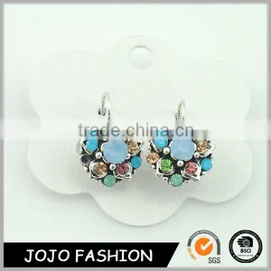 Hight Quality Earrings For Non Pierced Ears Druzy Rhinestone Plastic Earrings thumbnail-1