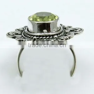Paradise !! Lemon Topaz 925 Sterling Silver Ring, Indian Silver Jewellery Supplier, 925 Silver Jewellery thumbnail-6