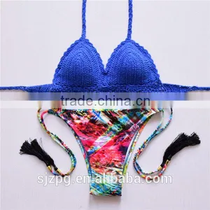 Handmade Crochet Hand Transparent Bikini, Crochet Hand Sexy Swimwear thumbnail-1