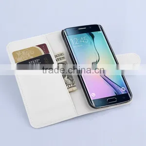 Low Price China Mobile Phone Leather Wallet Stand Case For Samsung Galaxy S6 Edge thumbnail-5