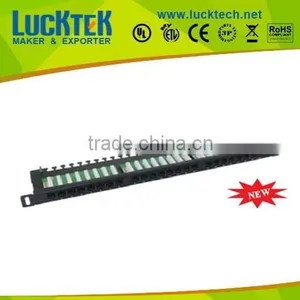 19" 0.5U 24 Ports Krone&110 Dual IDC UTP CAT6A Patch Panel thumbnail-1