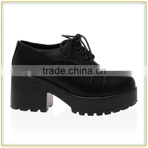 WOMENS LADIES CHUNKY CLEATED PLATFORM MID BLOCK HEEL ANKLE CASUAL SHOES thumbnail-2