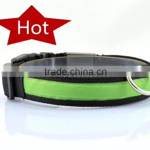 Beautiful Pet Dog Collars and Leads LED Light Pet Mascotas Cachorro Collars Large Dogs Luminous Fluorescent Collars Harness thumbnail-1