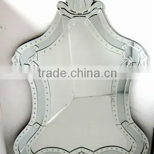 Handmade Romantic Decorative Gourd-shaped Venetian Wall Mirror/Etched Bevelled Glass Mirror/Espejo thumbnail-1
