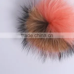 2016/2017 Women`s Bag Charm Raccoon Fur Pompoms Keychain Multi Color Fur Pompoms Quality Choice thumbnail-5