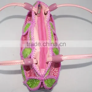 China Fashion Style Woman Shoulder Bag Leaf Design Fresh Color Medium Size thumbnail-4